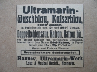 Ultramarin- Werk Hannover, Laux & Vaubel, 1919