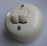 Serienschalter, Bakelit, hell, rund, Aufputz, #278