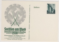 Postkarte "Sachsen am Werk", Jahresschau Dresden 1938