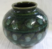 Vase STREHLA, grün, DDR, 1480