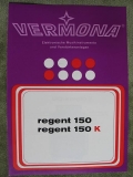 Prospekt Verstärker Vermona Regent 150 und 150K 1978
