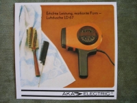 Prospekt Luftdusche LD67, DDR 1977, Fön