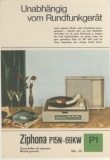 Prospekt Phonokoffer Ziphona P15N-69KW, 1968
