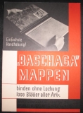 Altes Reklameschild, Baschaga Mappen
