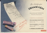 Phanodorm Tabletten, Löschblatt, Reklame, 30-er Jahre