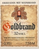 Goldbrand Weinbrennerei Meerane, Etikett Weinbrand DDR