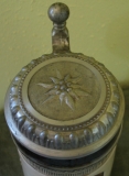 Preview: Bierkrug,  Krug mit Deckel, Sitzendorf, DDR