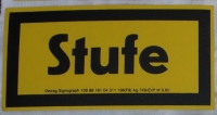 Altes Hinweisschild "Stufe", DDR