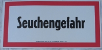 Altes Hinweisschild "Seuchengefahr", DDR