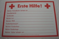 Altes Hinweisschild "Erste Hilfe!", DDR
