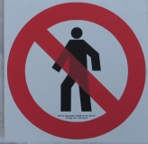 Altes Hinweisschild, Symbol  