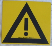 Altes Hinweisschild  Symbol "Achtung", DDR