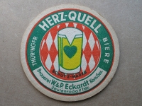 Bierdeckel Herz- Quell Zeulenroda, Brauerei Eckardt