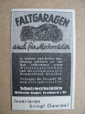 Faltgaragen, Wilhelm Gugel Freiburg i. Br., 1939