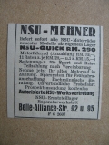NSU- Mehner, Berlin, 1938