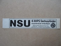 NSU 6/30, Neckarsulm, 1928, Werbeanzeige/ Annonce