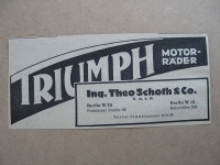TRIUMPH Motorräder, Theo Schoth Berlin, 1939 #1