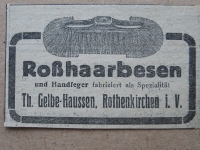 Roßhaarbesen, Th. Gelbe- Haussen Rothenkirchen, 1925 #2