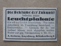 Leuchtplakate, A. Geisen Augsburg, 1925 #2