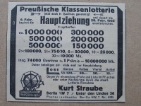 Preußische Klassenlotterie, Kurt Straube Berlin