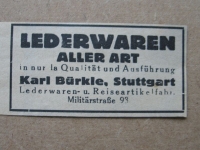 Lederwaren Karl Bürkle Stuttgart