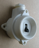 Ausschalter 2-polig, Kippschalter, AP, hell, rund, #101*