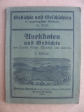 Anekdoten und Gedichte, 1922