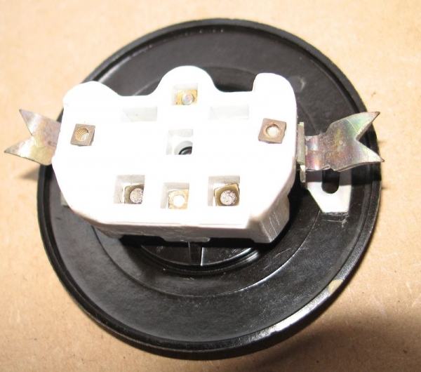 Steckdose Bakelit, Unterputz, schwarz, kein Schuko, #35