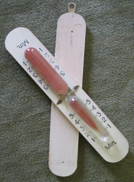 Eieruhr, Sanduhr, um 1950