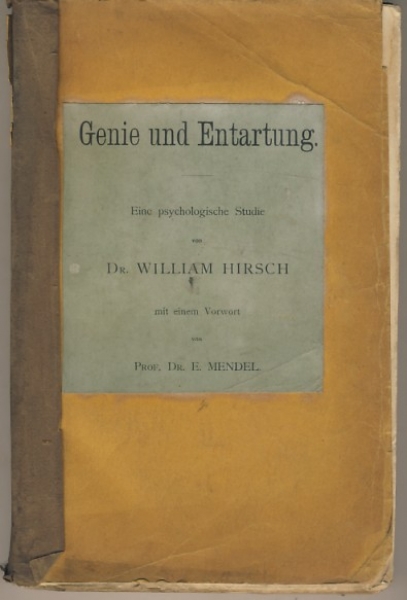Genie und Entartung, 1894, Irresein