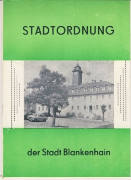 Stadtordnung Blankenhain, DDR 1988