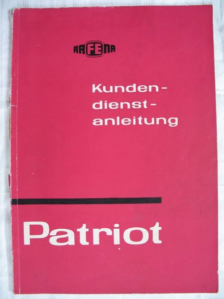 Kundendienstanleitung Fernsehgerät PATRIOT FE 847A, DDR 1957