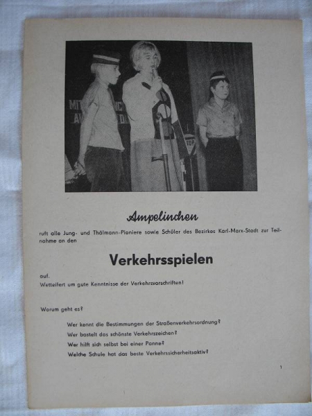 "AMPELINCHEN", DDR Verkehrserziehung