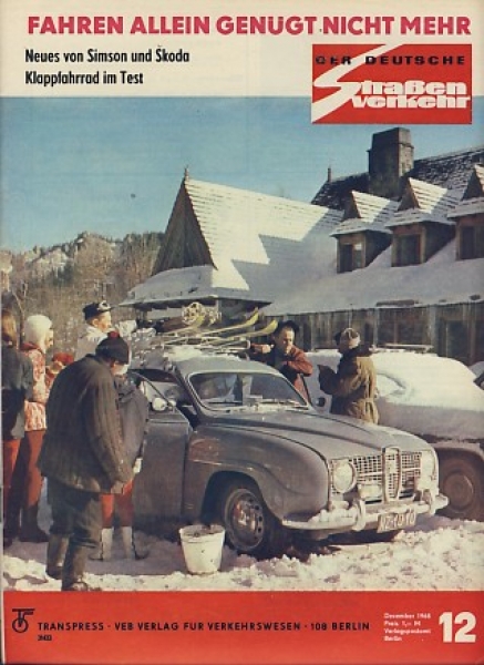 Heft 12/ 1968, MIFA Klappfahrrad, Elaskon, Simson Schwalbe