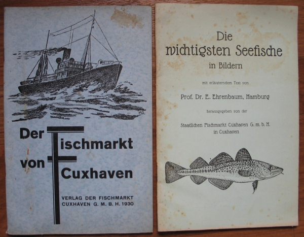Der Fischmarkt von Cuxhaven, Seefische, 2 Hefte, 1930