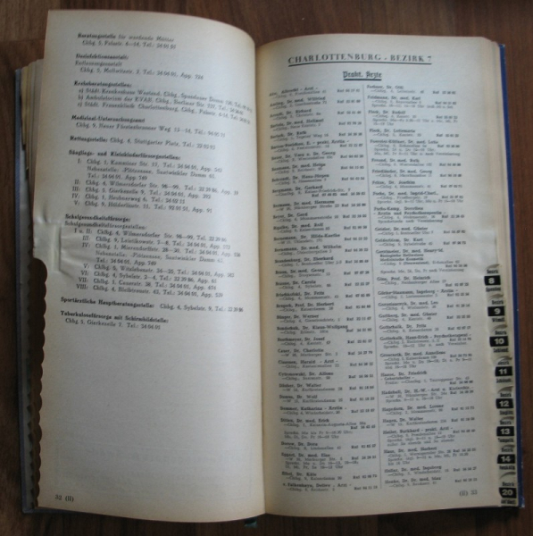 Der Arzt, Wegweiser durch das Berliner Gesundheitswesen, 50-er Jahre, Berlin