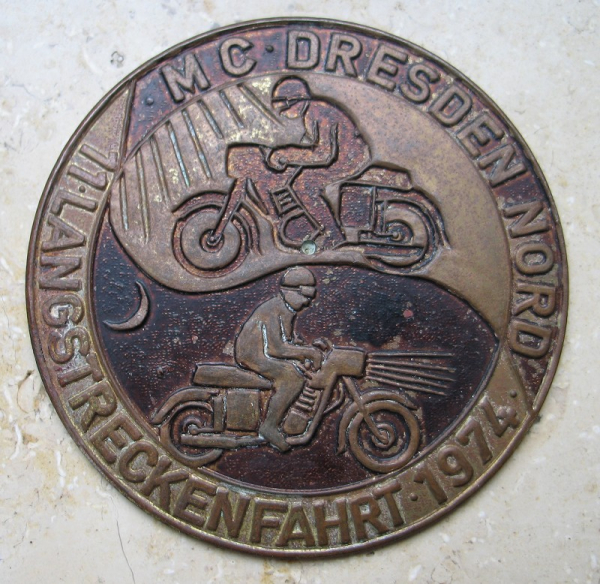 MC Dresden Nord, 11. Langstreckenfahrt 1974, Plakette DDR Motorsport