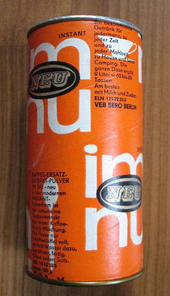 Dose Im Nu, VEB Bero Berlin, DDR Kaffee-Ersatz-Extrakt-Pulver