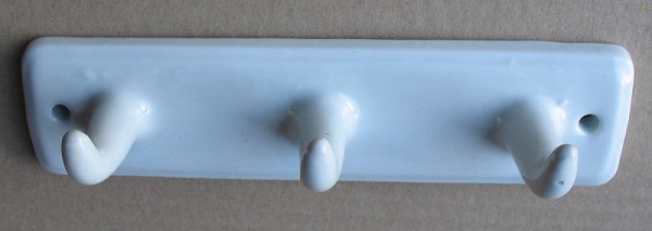 Handtuchhalter, Hakenleiste, Wandhaken Keramik, Bauhaus / Art- Deco, #2