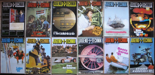 Jugend und Technik, 12 Hefte, DDR 1981, MZ ETZ 250, GT 250, Dacia 1310, CZ 250/997.3 MX