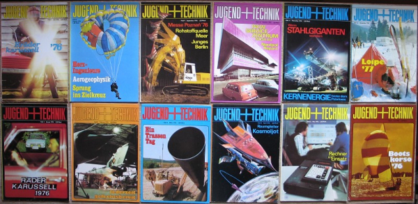 Jugend und Technik, 12 Hefte, DDR 1976, Zastava 1100 Test, Münch 4-TTS, ISH 1500-Kombi, Moskwitsch 412