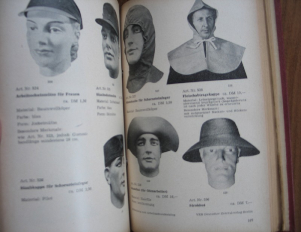 Katalog für Arbeitsschutzkleidung und Arbeitsmaterial, DDR 1959