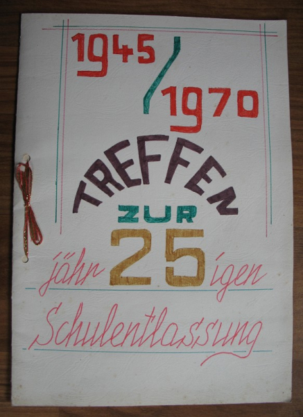Klassentreffen, Schulentlassung 25 Jahre, Mylau, 1970