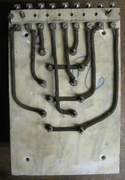 Marmorplatte mit Sicherungen, schätze um 1920