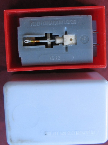 Abtastsystem, Plattenspielernadel RFT, Tonabnehmer, KS 22, DDR, unbenutzt