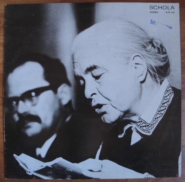 Johannes R. Becher, Erwin Strittmatter, Willi Bredel, Stephan Hermlin, Schallplatte Schola, DDR, 1989, nr455