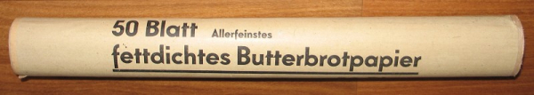 50 Blatt Allerfeinstes fettdichtes Butterbrotpapier