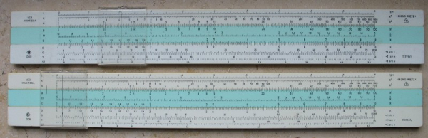 Rechenschieber VEB Mantissa Dresden, Mono Rietz, DDR