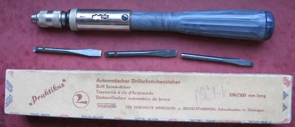 Drillschraubenzieher, Praktikus, Smalcalda, DDR, Schraubendreher