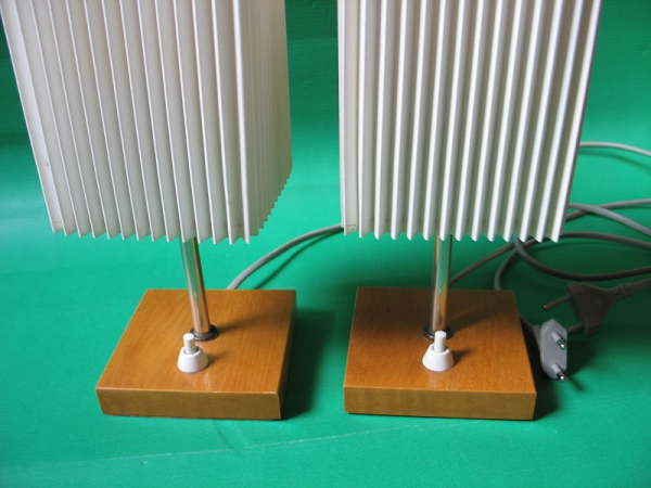 Nachttischlampen, DDR 1972, 2 Stück, VEB Wohnraumleuchten Ruhla